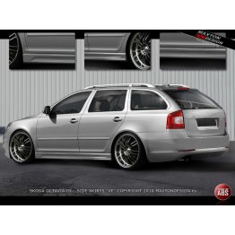 Накладки на пороги XR на Skoda Octavia II Estate рестайл